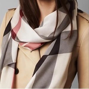 Burberry Exploded Check Silk Scarf/Shawl